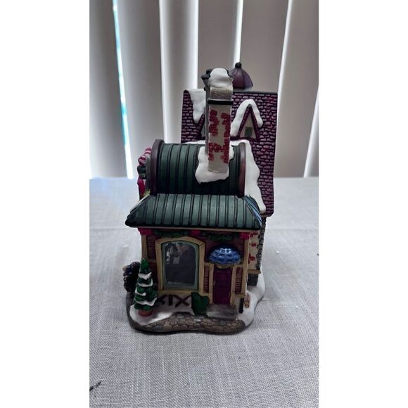 Normal Rockwell Saturday Evening Post Santas Workshop Lighted Christmas Village - Picture 7 of 11